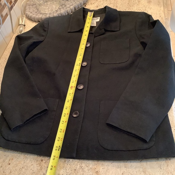 Pendleton Cotton Black  Blazer Jacket Size 8 Button Up with Pockets - Picture 6 of 7